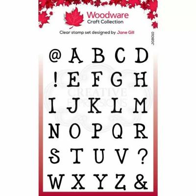 Creative Expressions Woodware Clear Stamps - Quirky Typewriter Alphabet Caps